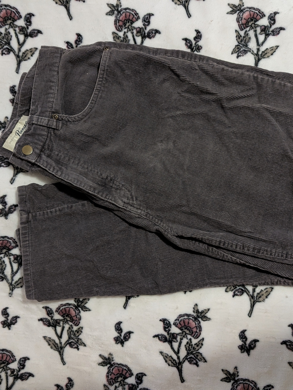 Vintage Corduroy Pants in Dark Mauve